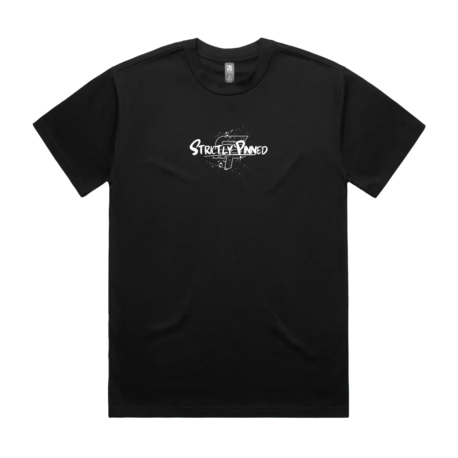Black front flat lay