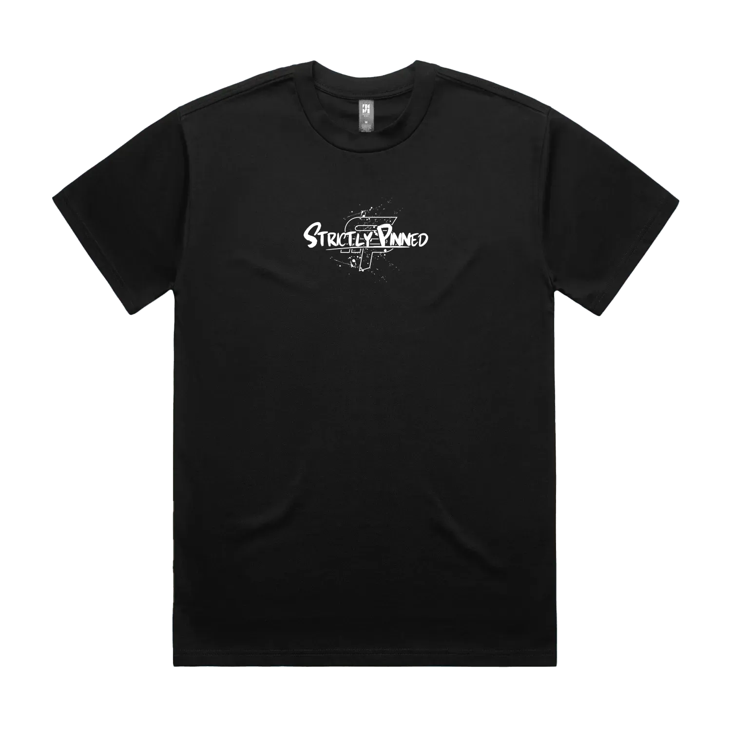 Black front flat lay