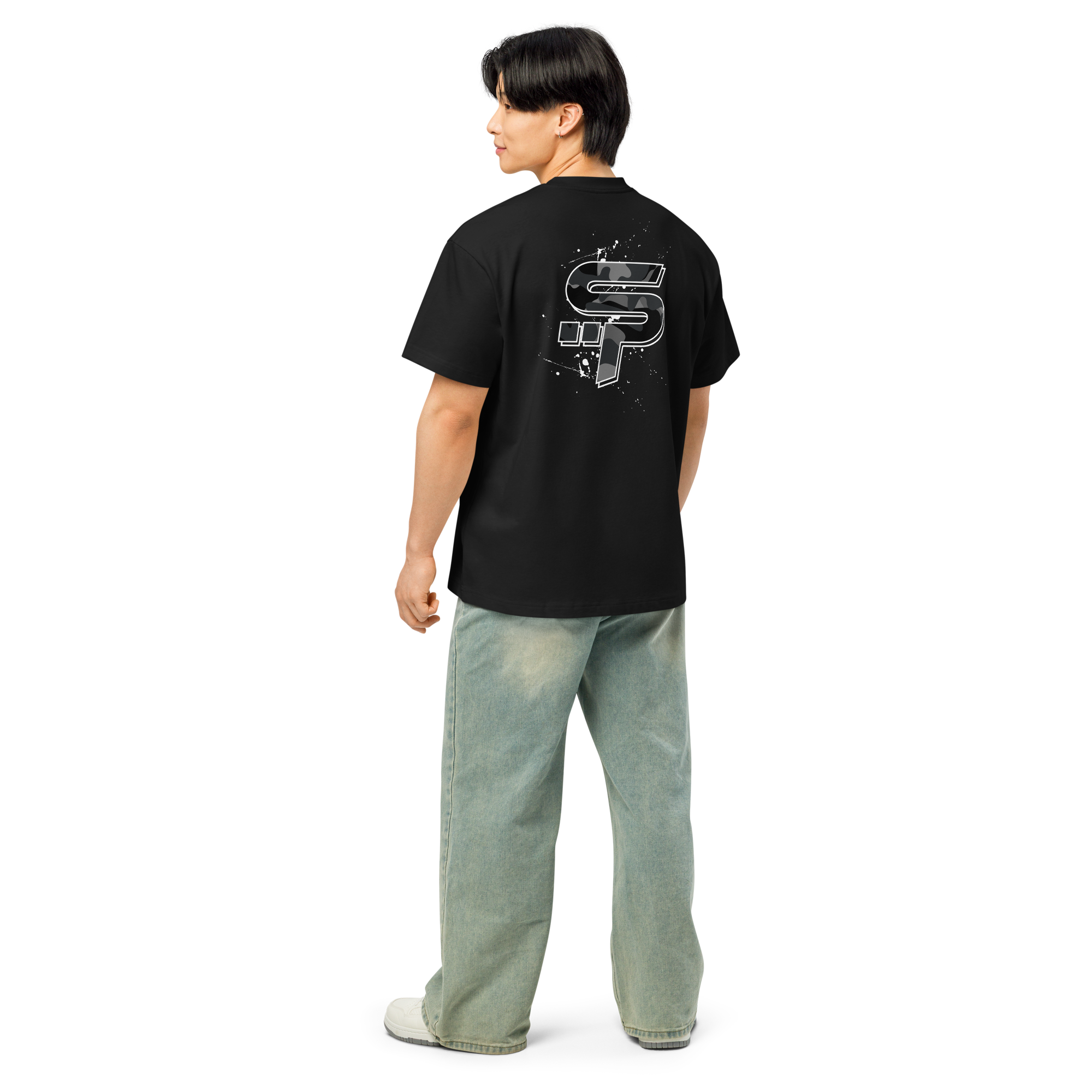 "SP" Grey Camo Heavy Box Tee