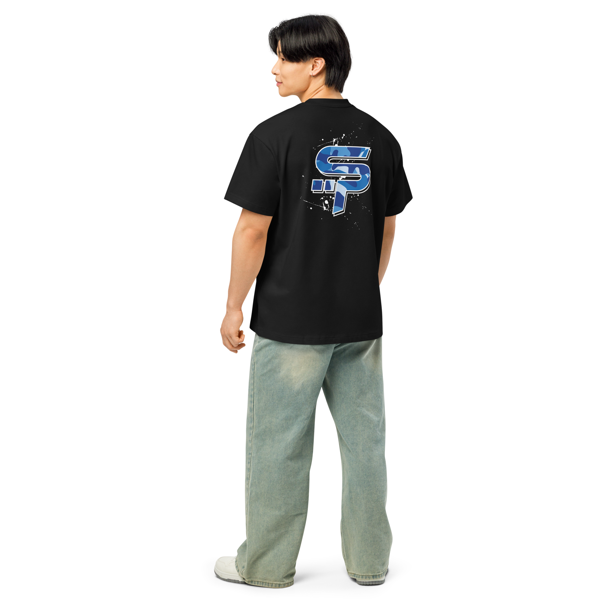 "SP" Blue Camo Heavy Box Tee