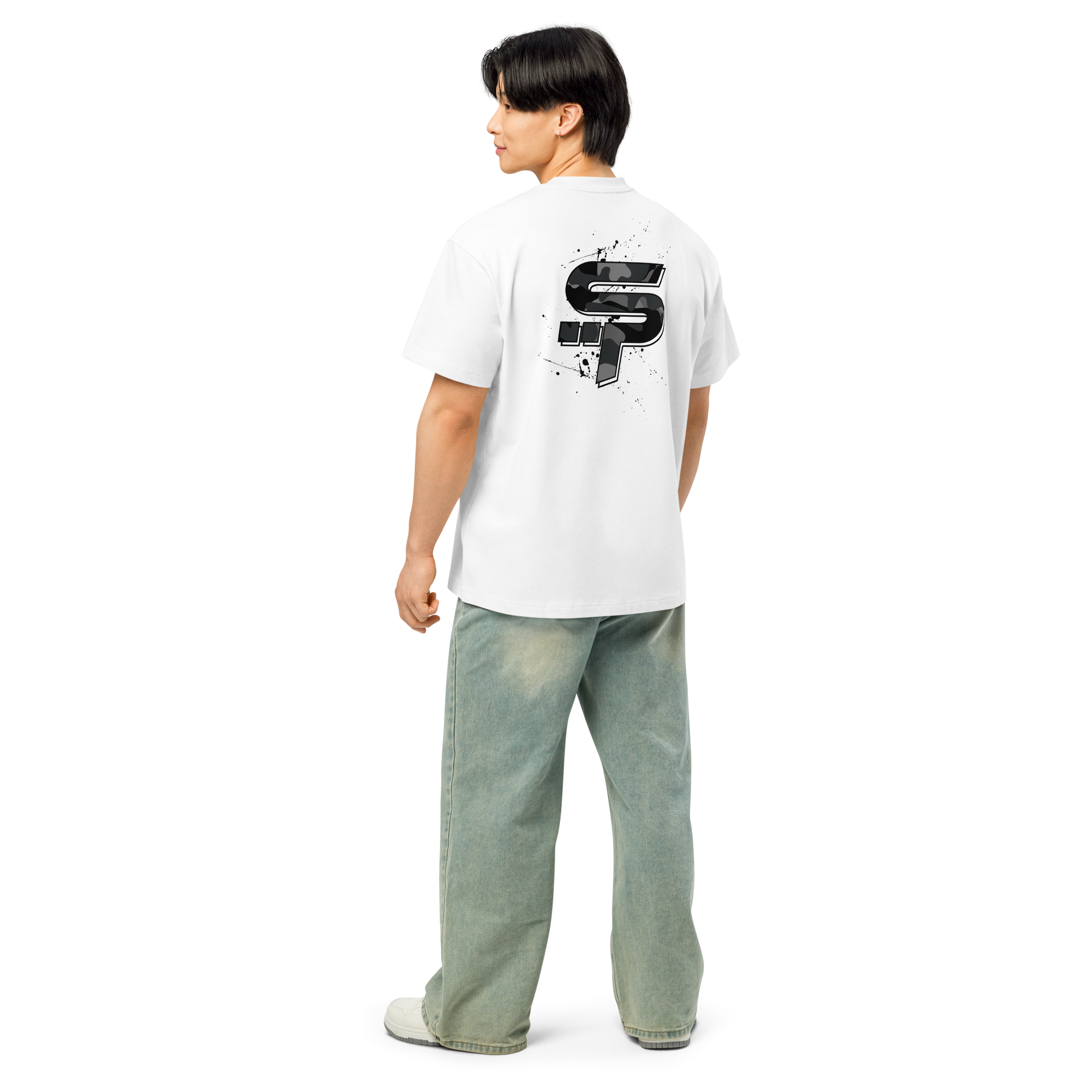 "SP" Grey Camo Heavy Box Tee