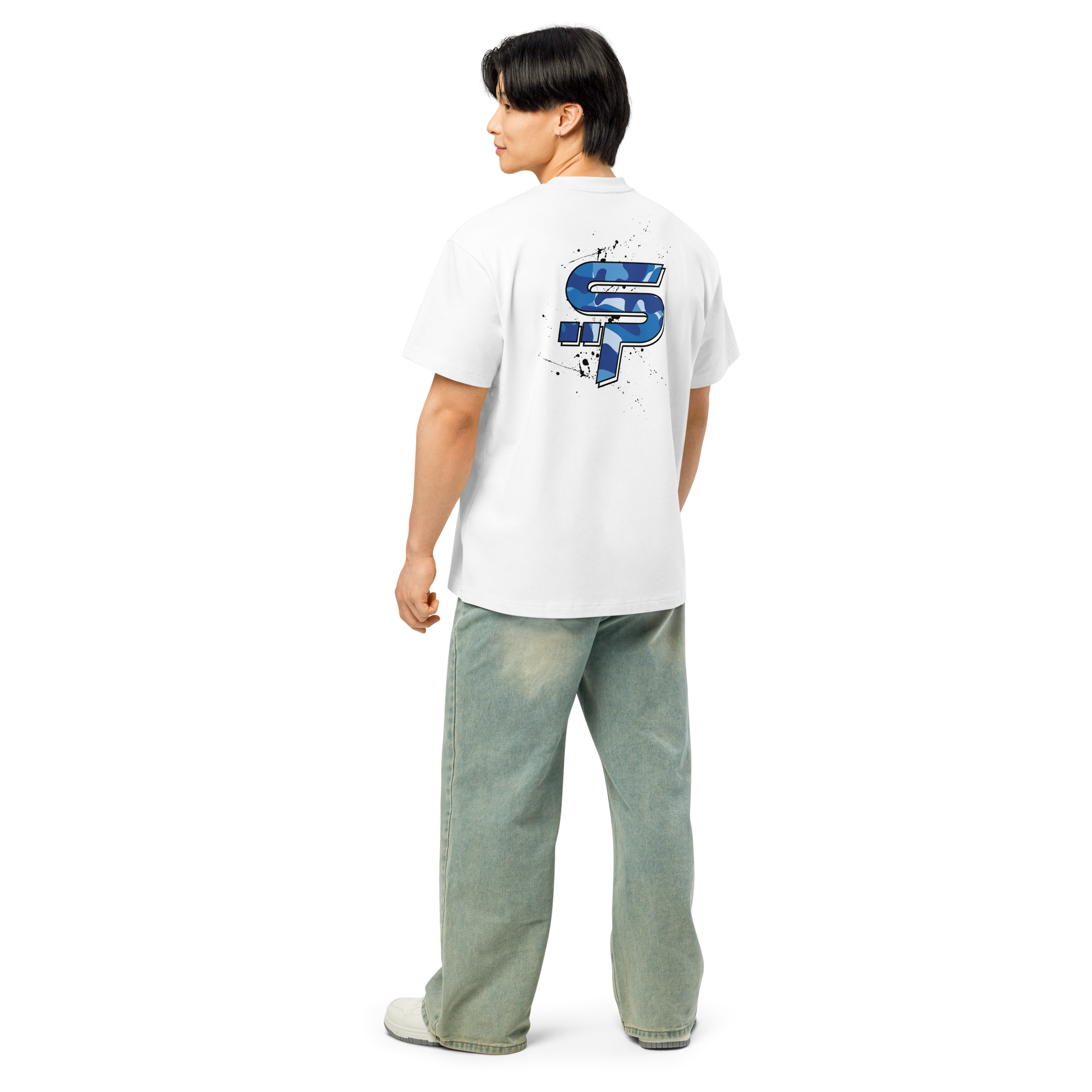 "SP" Blue Camo Heavy Box Tee
